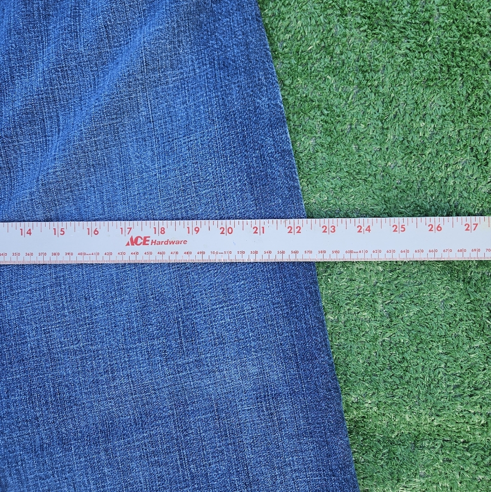 Vintage Polo Jeans Company Ralph Lauren Long Denim Skirt with Front Slit Size 12 - Picture 12 of 16